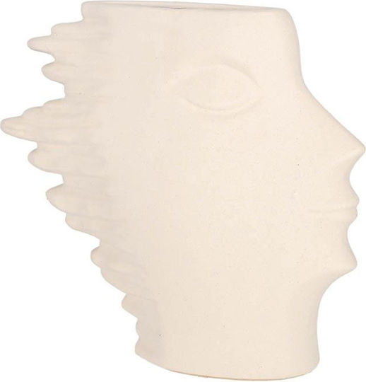 Fylliana Vază Pentru Plante Ceramică Albă 31x6x27cm