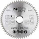 Neo Tools Drel Aluminium Schleifscheibe mit 100 Klingen 210mm