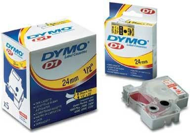 Dymo Етикетна лента 7m x 9mm в Черен Цвят Съвместима с Dymo D1, Dymo Rhino/IND