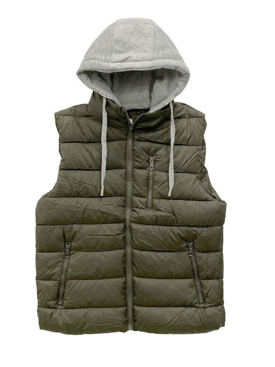Ansin Geacă Fără Mâneci Khaki
