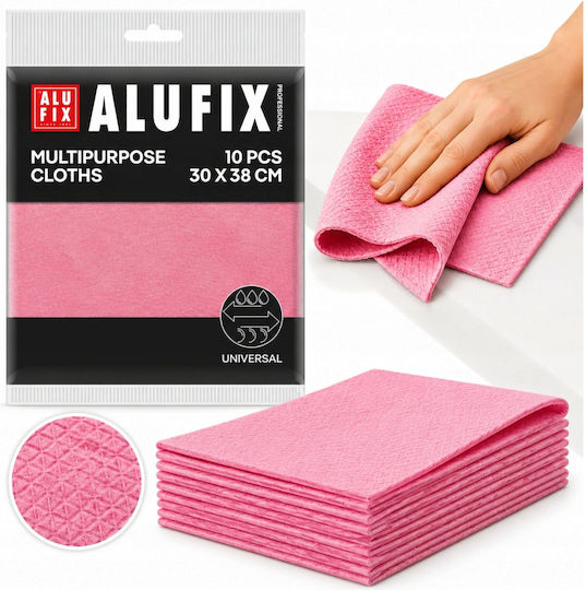 Alufix Гумени кърпи за Обща употреба Розови 30x38см 10бр