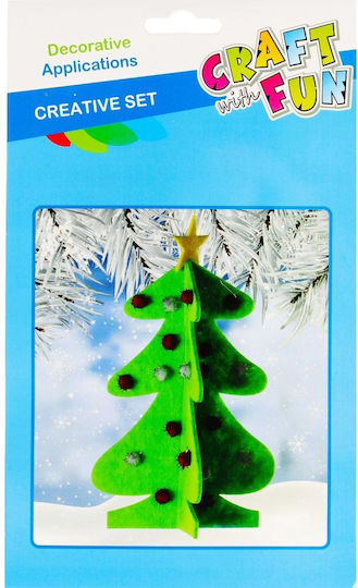 Craft with Fun Παιδική Χειροτεχνία Τσόχινο Χριστουγεννιάτικο Δέντρο για Παιδιά 3+ Ετών