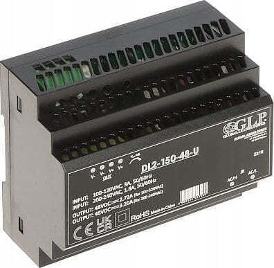 GLP DIN Rail Power Supply with 48V Output and 150W Power 2.7A