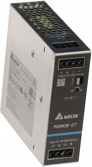 Rail Power Supply with 24V Output and 120W Power