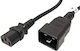 PremiumCord Power Cord 230V 10A 1m Connectors IEC 320 C13 IEC 320 C20