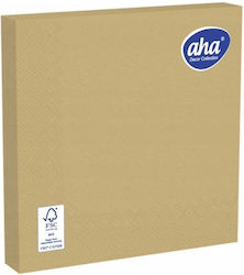 Aha Gold Napkin 33x33cm Pcs