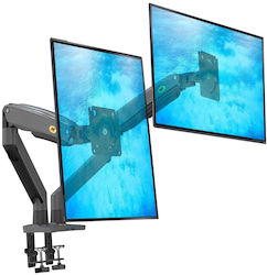 North Bayou Desk Mounted Stand for 2 Screens up to 32" Grey
