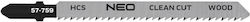 Neo Tools Λάμες Ξύλου 2τμχ