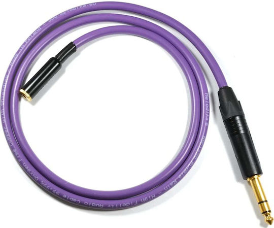 Melodika Cable 6.3mm male - 3.5mm female 2m Μωβ
