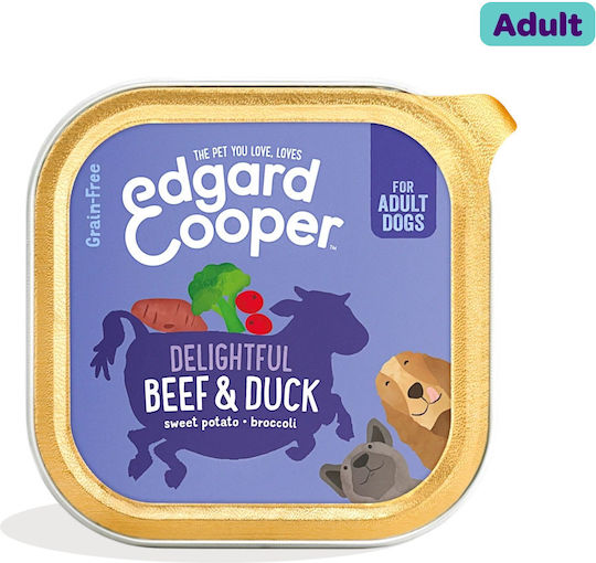 Edgard Cooper Wet Dog Food With Beef Duck Calf Meat Liver And Vegetables Grain-Free 150gr