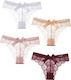 Damen Sexy Dessous-Sets Mit Spitze Schleifen Tanga Stil