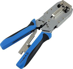 A-LAN Presa de Sertizat de Rețea RJ12, RJ11, RJ45 cu Dezizolator și Mecanism cu Clichet