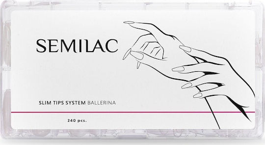 Semilac Slim Tips System Ballerina Künstliche Nägel Verlängerung 240Stücke