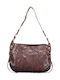 Leather Women's Hobo Bag Brown
