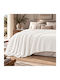 My Home Luxury Κουβέρτα Fleece Υπέρδιπλη 220x240εκ. Λευκή