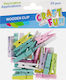 Craft with Fun Дървени Щипки За Дрехи 25 Бр