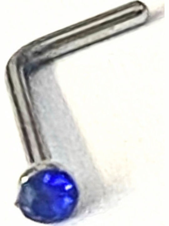Amalfi Accessories Piercing pentru nas din oțel albastru Amalfi Accessories Piercing pentru nas din oțel albastru