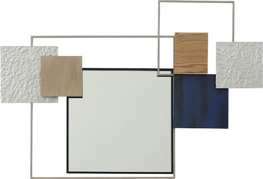 HomeMarkt Wall Decor Silver Metallic 95.9x5.7x66cm