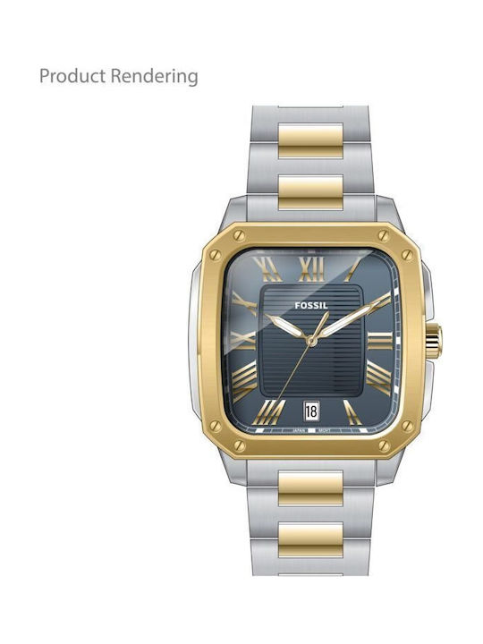 Fossil Мъжки Часовник 42mm На Батерия с Металик Браслет Multi Br