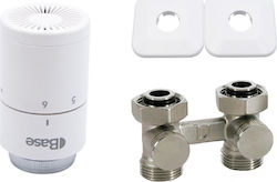 Vario Term Installationsset Basis "Typ V" Zweirohr Einfache Version Gz 3/4” Gw 3/4” Basis Thermostatkopf Gewinde M30x1,5 Ohne Reduzierte Nippel Anschlussabstand 50 Mm