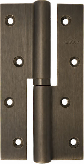 Портаделосидеро Месингово Тежък Тип Ролкови Панти 120x77mm Мат Антик Metalor 270-2012