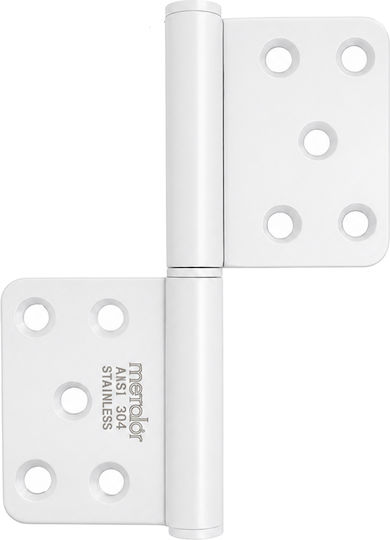 Панта Двустранна Неръждаема Ø13x122x93mm Бяла Metalor 220-w012