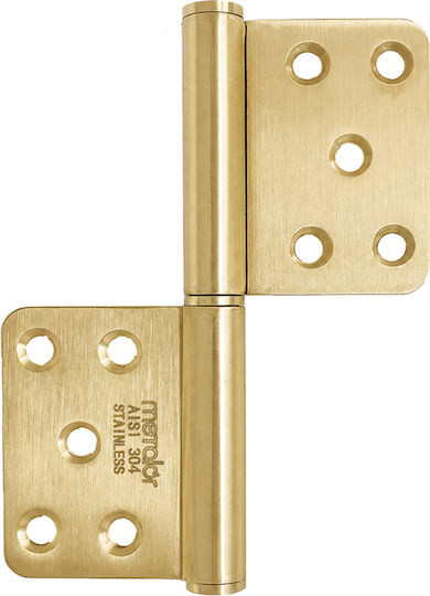 Двустранна Панта Неръждаема Стомана Ø13x122x93mm Златен Metalor 220-g012