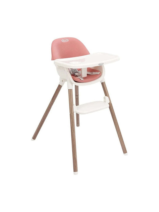 Graco Presti Αναδιπλούμενο Καρεκλάκι Φαγητού με Ρυθμιζόμενο Ύψος Ροζ