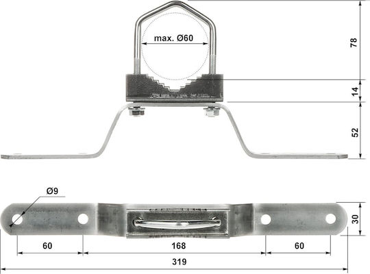 Delta Schraube mit Länge 380mm 1.01kg