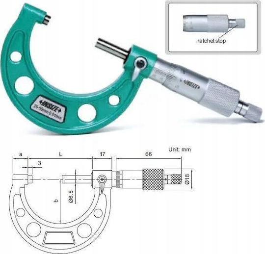 Insize Микрометър 75-100мм