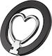 Zanaé Foldable Heart Ring Holder Iphone Magsafe Pixelsnap Black Silver