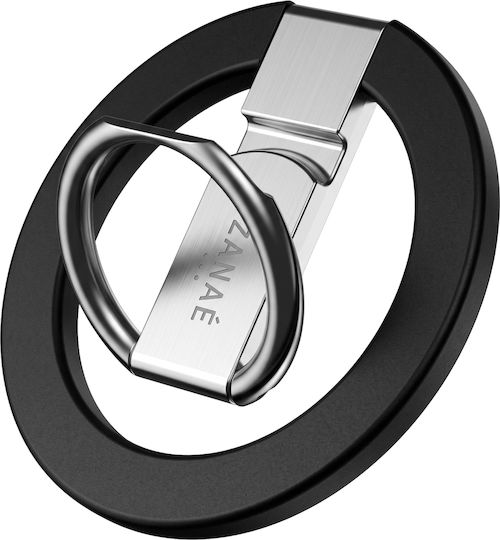 Zanaé Stand Magnetic Pliabil Cu Inel Compatibil Cu iPhone MagSafe Pixelsnap Negru