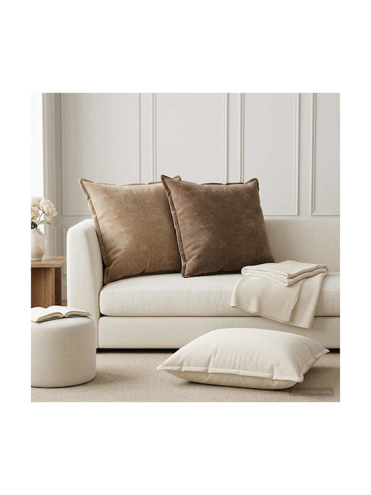 vidaXL Διακοσμητική Μαξιλαροθήκη Houten Taupe 8...