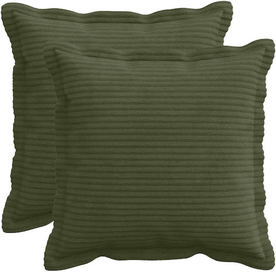 vidaXL Калъф За Възглавница Houten Зелен 2 Бройки 50x50 См vidaXL Калъф За Възглавница Houten Зелен 2 Бройки 50x50 См