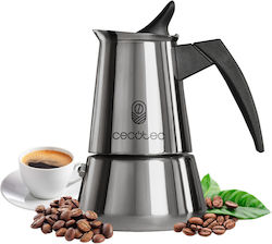 Cecotec Mașină De Espresso Italiană Cafetieră Pentru Plită 6 Căni Inox Argintiu