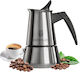 Cecotec Mașină De Espresso Italiană Cafetieră Pentru Plită 6 Căni Inox Argintiu