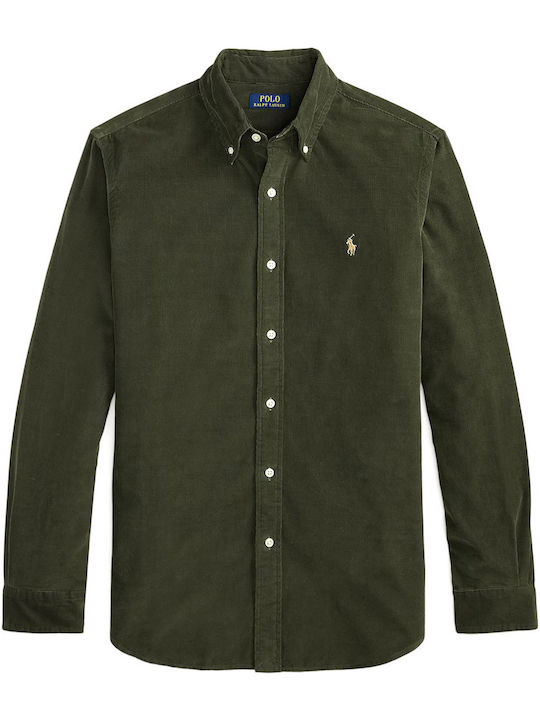 Ralph Lauren Long Sleeve Corduroy Shirt Dark Green