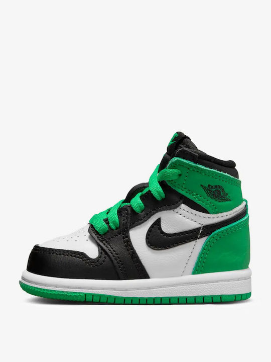 Jordan 1 Retro High Og Adidasi copii High Albe