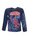 Kids Long-Sleeved Blouse Dark Blue