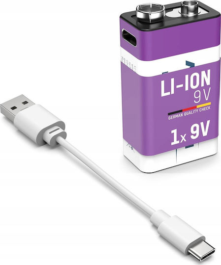Ansmann Wiederaufladbare Batterie 9V Li-Ion 340mAh 1 Stück