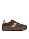 Vegan Women's Flatforms Sneakers Khaki