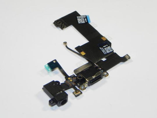 Apple iPhone 5 Dock Connector+microfone+audio Jack Connector Черен Original