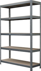 Metalkas Stabil Рафтове Дексион Галванизирано 120x40x180см с 5 Рафта с Обща Товароносимост 1000kg Metalkas Stabil Рафтове Дексион Галванизирано 120x40x180см с 5 Рафта с Обща Товароносимост 1000kg