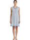 Noidinotte Summer Cotton Women's Nightgown Light Blue