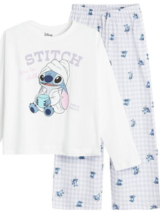 Cool Club Kids Cotton White And Purple Pajamas