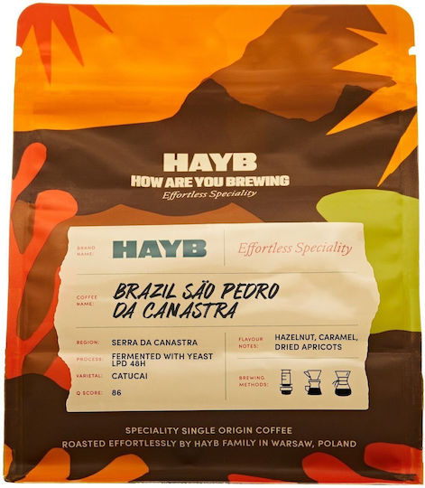 HAYB Καφές Φίλτρου Μονοποικιλιακός Arabica Brazil Caramel σε Κόκκους 250gr