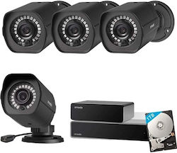 Zmodo Zmodo 4-Kamera IP Überwachungssystem mit 1080p Videoauflösung mit NVR Rekorder & 1TB Festplatte Zmodo Zmodo 4-Kamera IP Überwachungssystem mit 1080p Videoauflösung mit NVR Rekorder & 1TB Festplatte