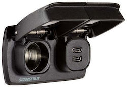 Зарядно Scanstrut 2x USB-C + Гнездо Запалка 12V Sc-Multi-F1