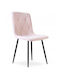 Libra Dining Chair Velvet Light Pink