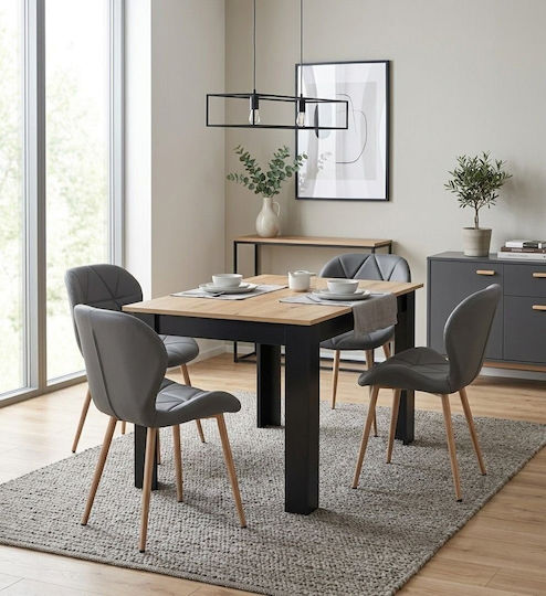 Kitchen Chairs with Artificial Leather Upholstery Grey 2 Pieces 61x52x41cm
